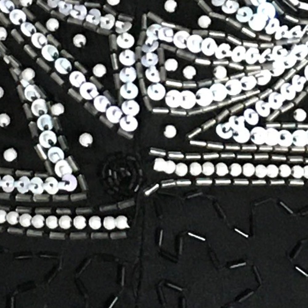 Vintage LAURENCE KAZAR Sleeveless Silk Beaded, Sequined, Embellished Dress - Picture 14 of 15